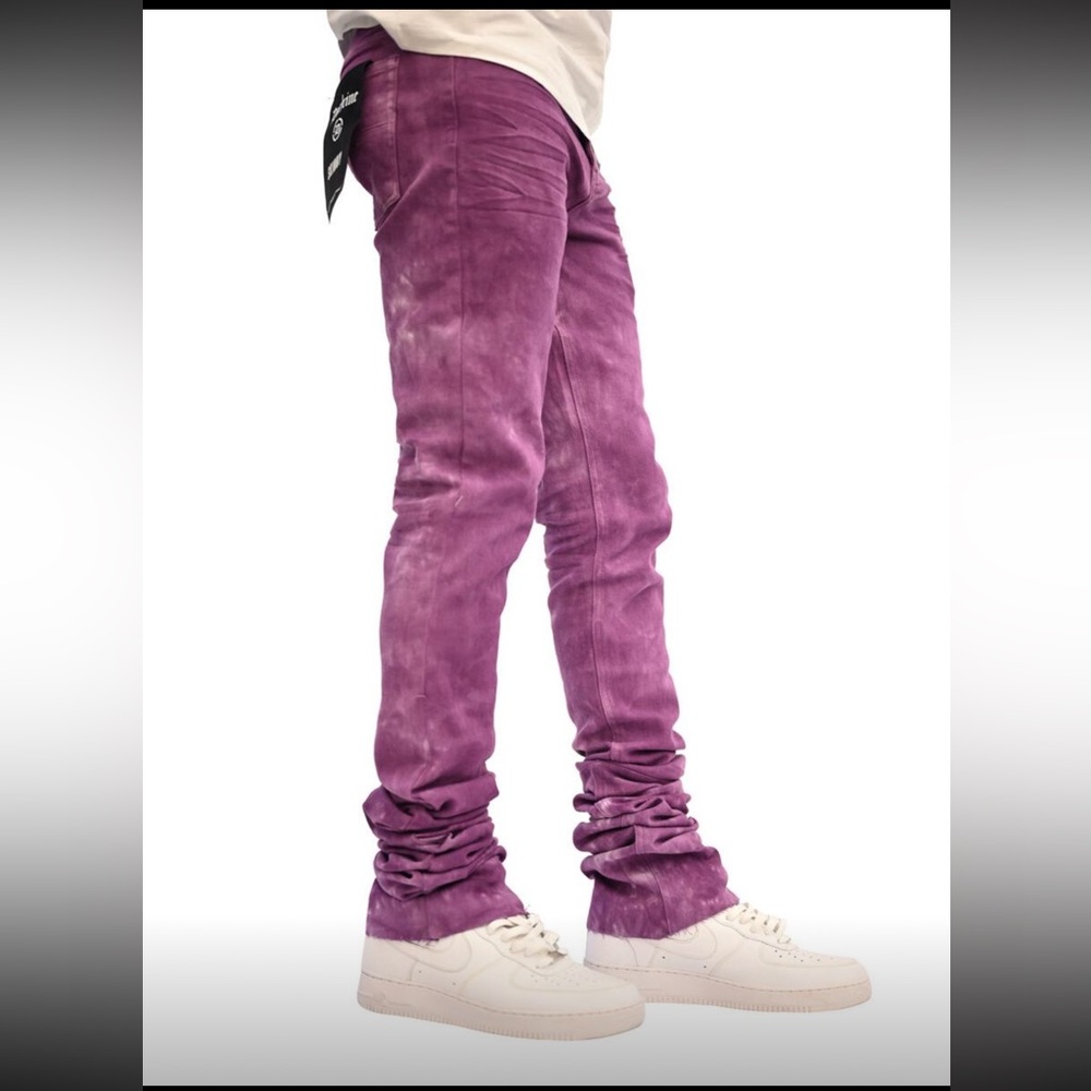 Purple Wash Super Stacked Jeans